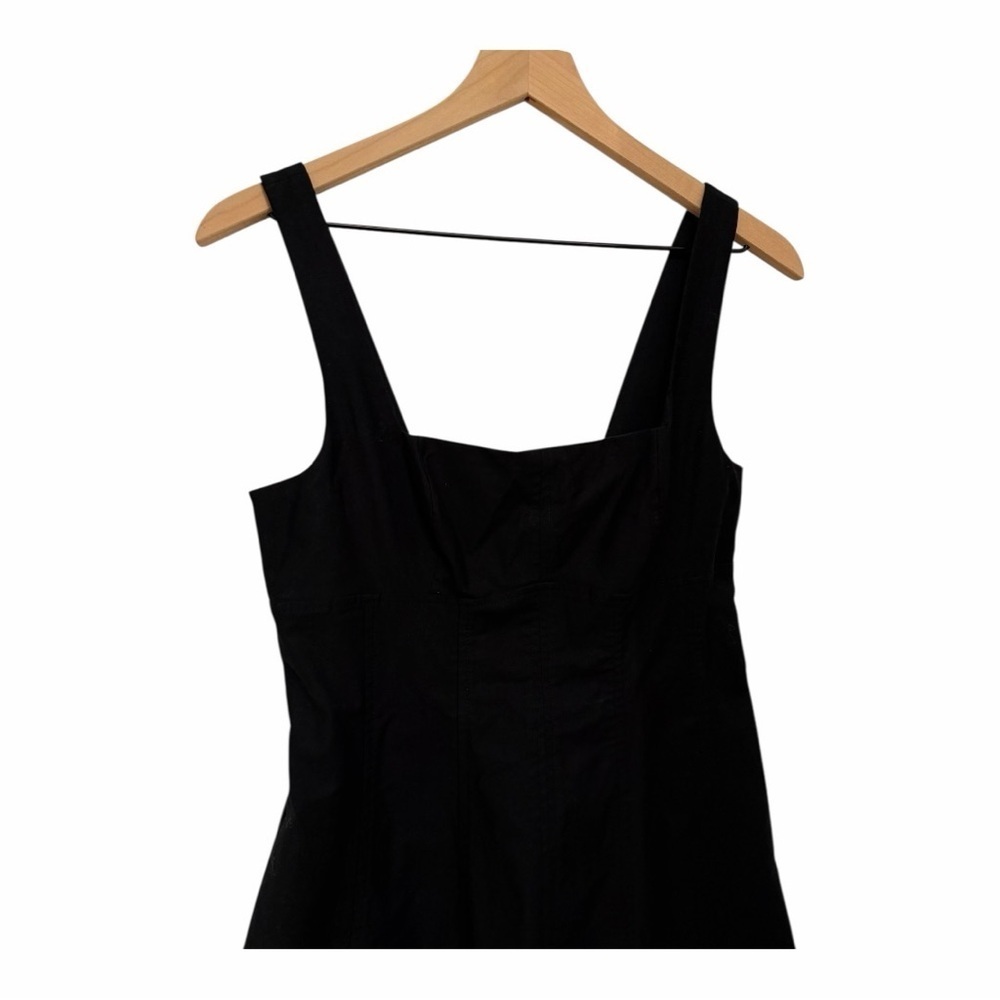 Banana Republic Black Midi Dress Corset Whimsigoth Cottagecore Size 4 Pockets - Picture 4 of 14